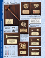 Gavel Plaques and Plaques with Metal Castings